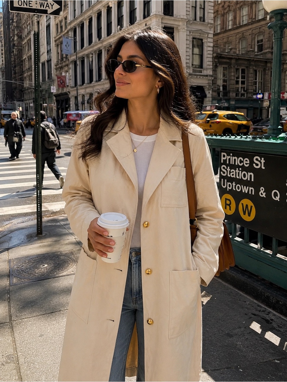 Vintage Da-Rue of California Y2K Cream Duster Coat